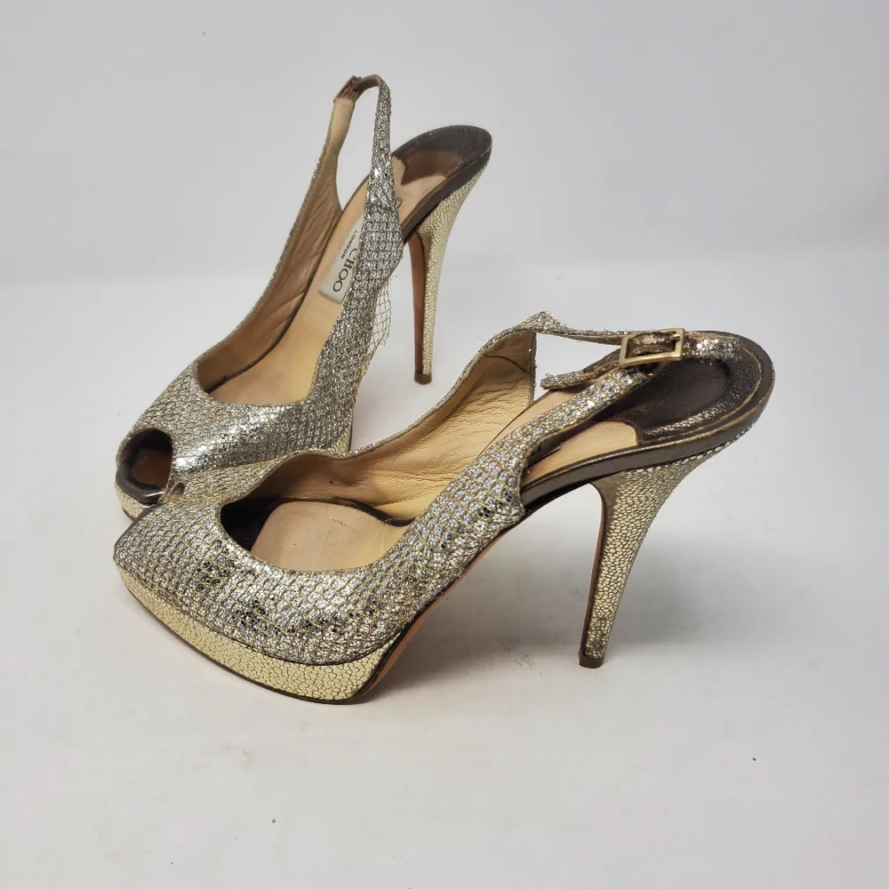 Jimmy Choo Champagne Pumps - Picture 3 of 7